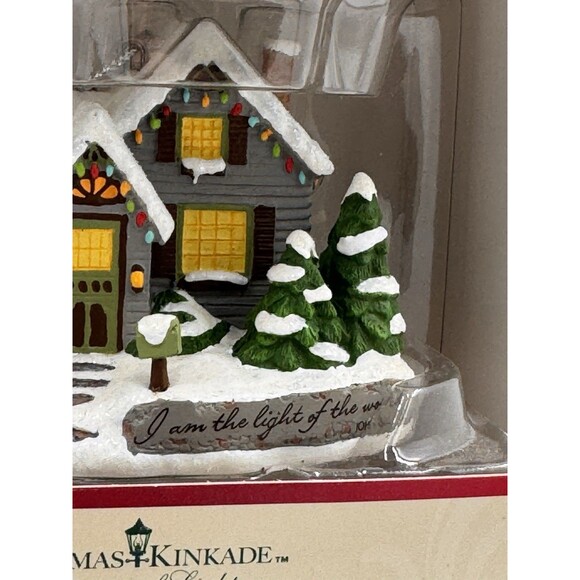 Rare DaySpring Thomas Kinkade Painter of Light Christmas House Ornament 2011 New - Picture 4 of 7